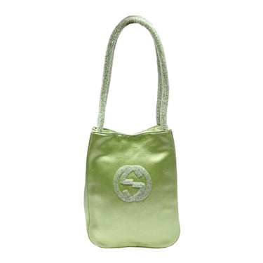 Lime Green Beaded Mini Purse