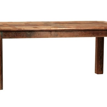 Reclaimed Wood Dining Table with Distressed Color Finish by Terra Nova Furniture Los Angeles 