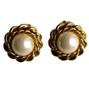 Designer St.John Pearl Earrings