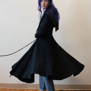 1980s Black Sweatshirt Coat / Dress | Norma Kamali 