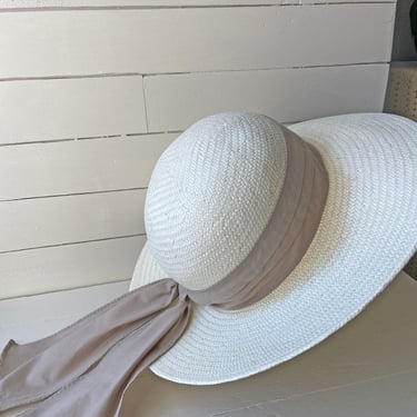 Vintage Panama Jack Floppy Hat With Bow Tie // Perfect Sun Hat, Vintage Sun Hat // Perfect Gift 