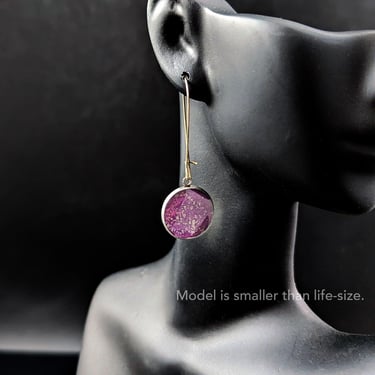 Glowing Purple Galaxy Earrings