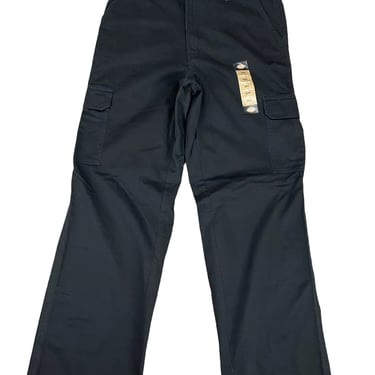 NWT Dickies Loose Fit Black Cargo Pants 33x32