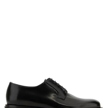 GIVENCHY Black Leather Lace-Up Derby Shoes