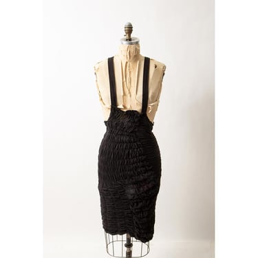 Vintage Comme des Garcons Rei Kawakubo suspender skirt / 1980s 1990s Avant Garde 