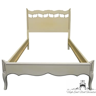 THOMASVILLE FURNITURE Cream / Off White Painted French Provincial Twin Size Bed 