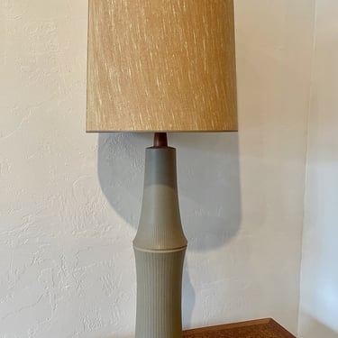 Tall Ceramic Martz  Lamp with Original Shade - Mid Century Marshall Studios 