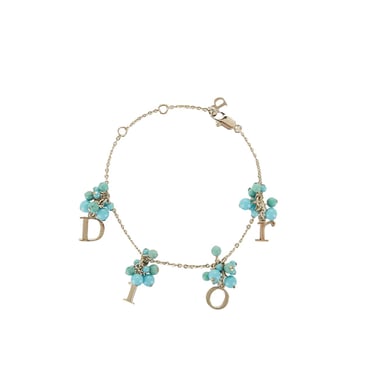 Dior Blue Floral Charm Bracelet