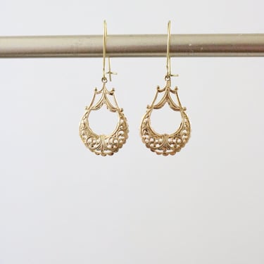 golden dangle earrings 
