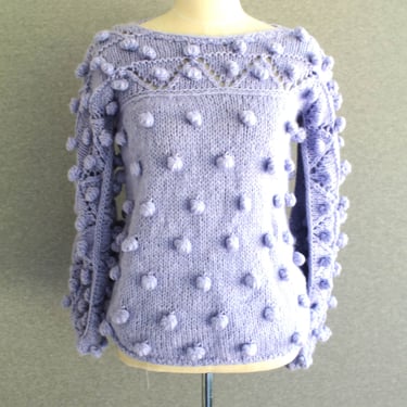 Lavender - Hand Knit - Pull Over Sweater 