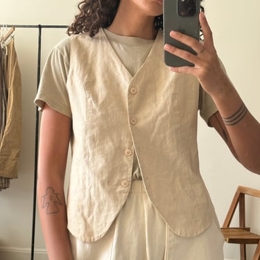 Linen Cream Vest