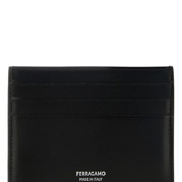 Salvatore Ferragamo Man Black Leather Card Holder