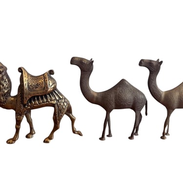 Etched Brass Camel Figures Vintage (Sold Separately) 