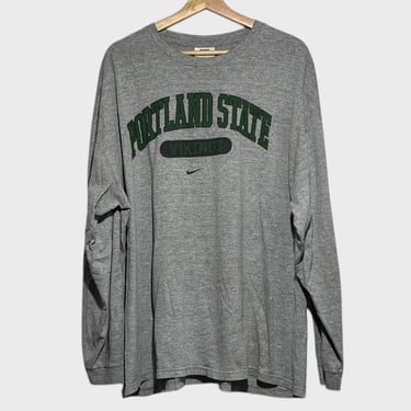 Vintage Portland State PSU Vikings Long Sleeve Shirt 2XL