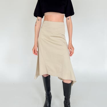 Beige Asymmetrical Skirt (M)
