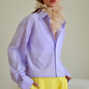 cropped vintage mens lavender oxford button down shirt 