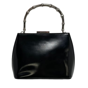 Gucci Black Patent Leather Top Handle