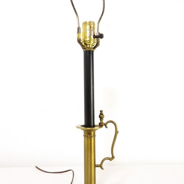 Vintage STIFFEL CANDLESTICK HOLDER BRASS TABLE LAMP Light MCM Hollywood Regency