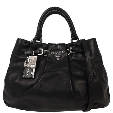 バッグ Prada Black Satin Handbag Prada Black Satin Tassel Crossbody Bag ○ Labellov ○ Buy