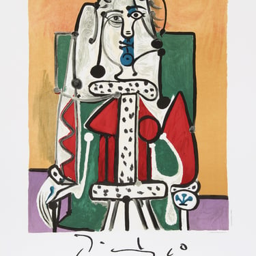 Femme dans un Fauteuil by Pablo Picasso, Marina Picasso Estate Lithograph Poster 