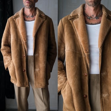 70's Vintage Shearling Coat | Sawyer of Napa Oversized | Surf and