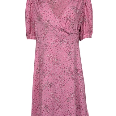 Kate Spade - Pink "Meadow" Print Wrap Dress Sz 6