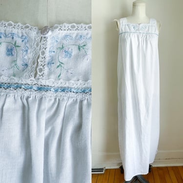 Vintage 1980s White Nightgown / S 