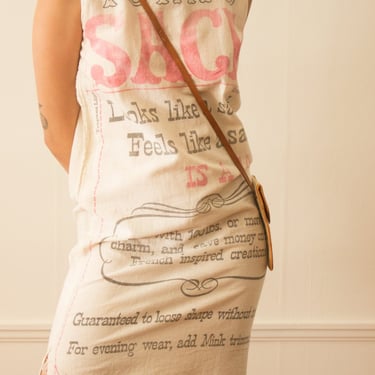 1950s Potato Sack Novelty Printed Sack Dress 