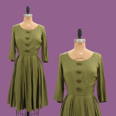 1950s Olive Branch dress 