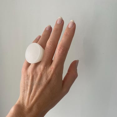 SEAGLASS white matte Ring 