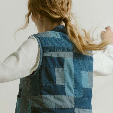 Carleen Reversible Vest - Log Cabin