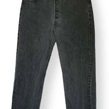 Vintage 80s/90s Levi’s 501 Faded Black/Dark Grey Made in USA Denim Jeans Size W36 L34 
