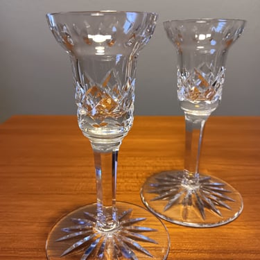 Waterford Lismore Candleholders Candlesticks Set of 2 