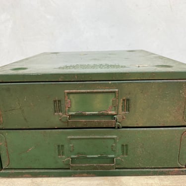 Vintage Union Utility Sectional Drawer Cabinet Style 210, Union Steel Chest, Metal Drawers, Forest Green, Industrial, Office Storage, Shabby 