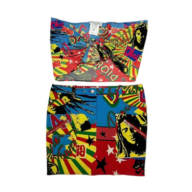 Dior Rasta Mini Skirt Set