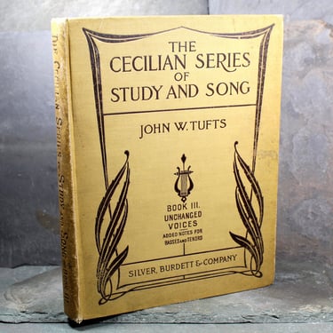 The Cecilian Series of Study & Son by John W. Tufts, 1892 Antique Choral Music Book for Choir Masters | FREE SHIPPING 