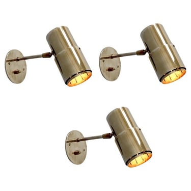 3 Aged Silver Directional Reading Sconces