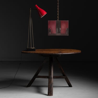 Red Metal Desk Lamp