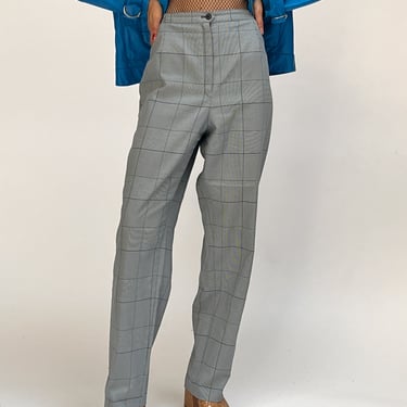 Blue Plaid Pants (M)