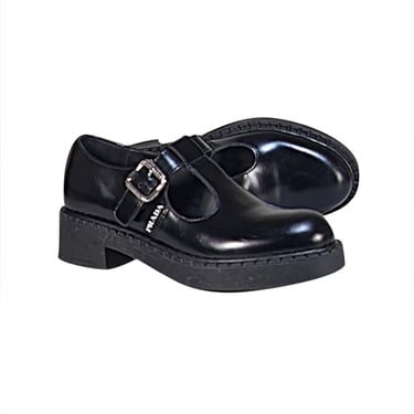 Prada - Black Leather T Strap Mary Janes Sz 5.5