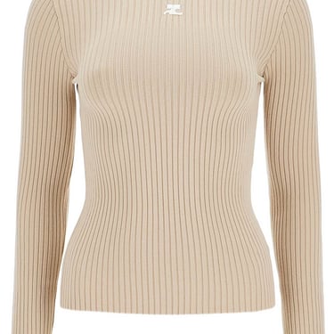 Courreges Re-Edition Ribbed Funnel-Neck Sweater Women