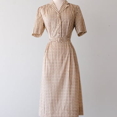 Sweet 1960's Paisley Printed Shirt Dress/ Sz M