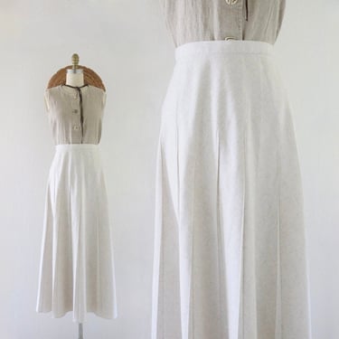 linen maxi skirt - 33 - vintage 90s y2k natural beige light brown womens minimal eco sustainable 