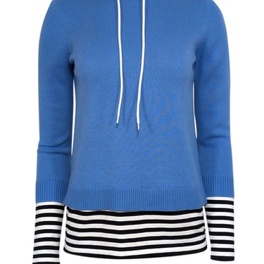 Michael Kors Collection - Blue Cashmere Knit Hoodie Sz XS