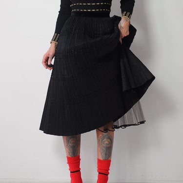 1950's Pleated Circle Tulle Skirt