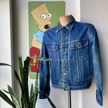 Vintage Lee Riders Denim Jacket / Vintage Lee Jean Jacket / Vintage Lee USA Made Denim Jacket 42 Regular / Broken in Vintage Jean Jacket 