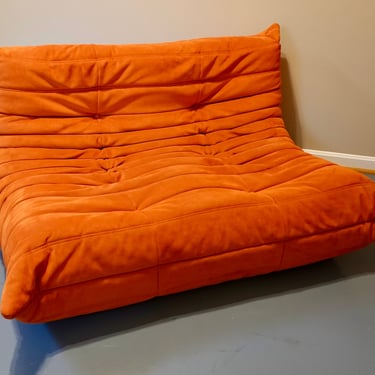 Authentic Ligne Roset Togo Two Seat Sofa Orange - Free Shipping 