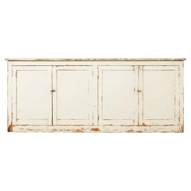Rustic Country French Painted Pine Sideboard Storage Cabinet