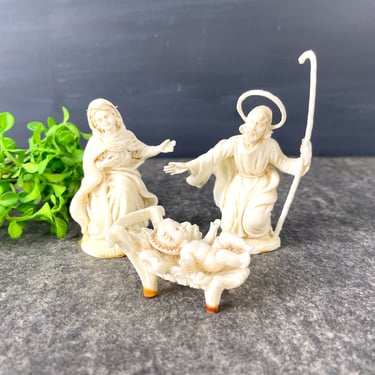 Italian soft plastic nativity figures - set of 3 - 1970s vintage 