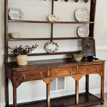 Antique Late 18th/Early 19th Century Welsh Dresser/Sideboard Plate Rack 